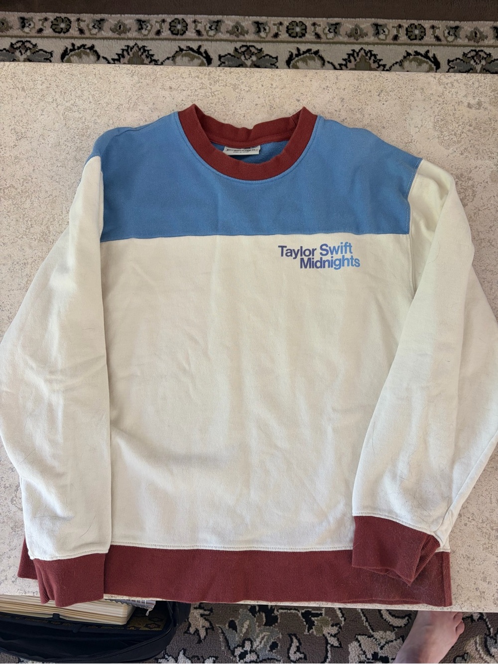 Official Taylor Swift Merch —Never worn  Swift Midnights Blue Sweatshirt w Rust